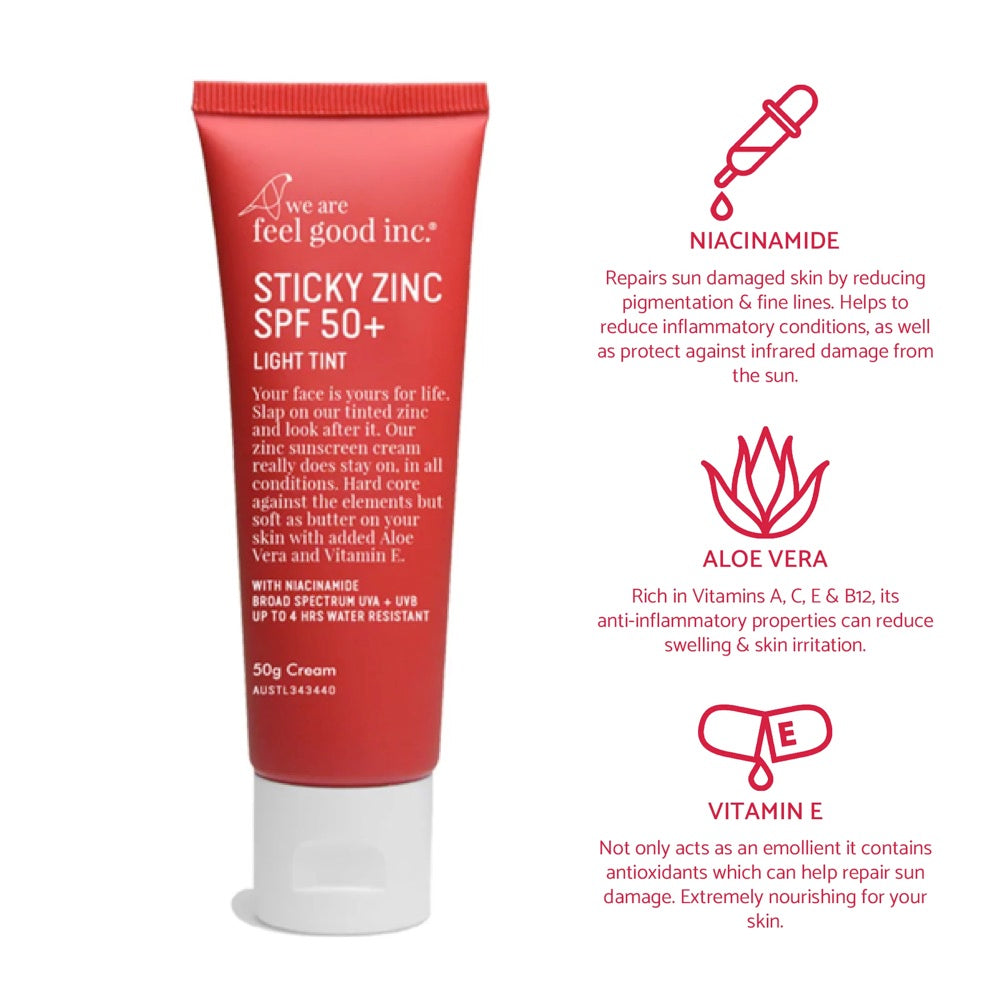 We Are Feel Good Inc. Sticky Zinc SPF 50+ Light Tint 50g