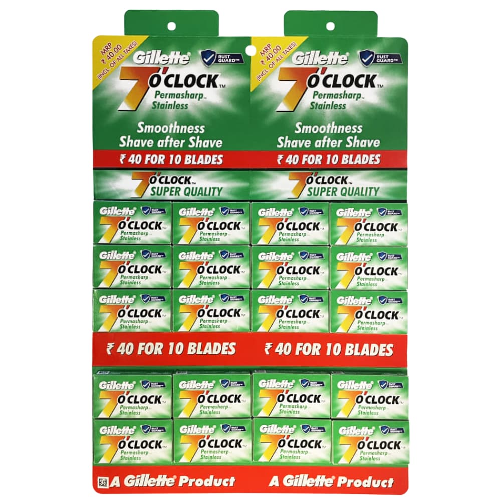 Gillette 7 O'clock Permasharp Stainless Double Edge Blades (200)